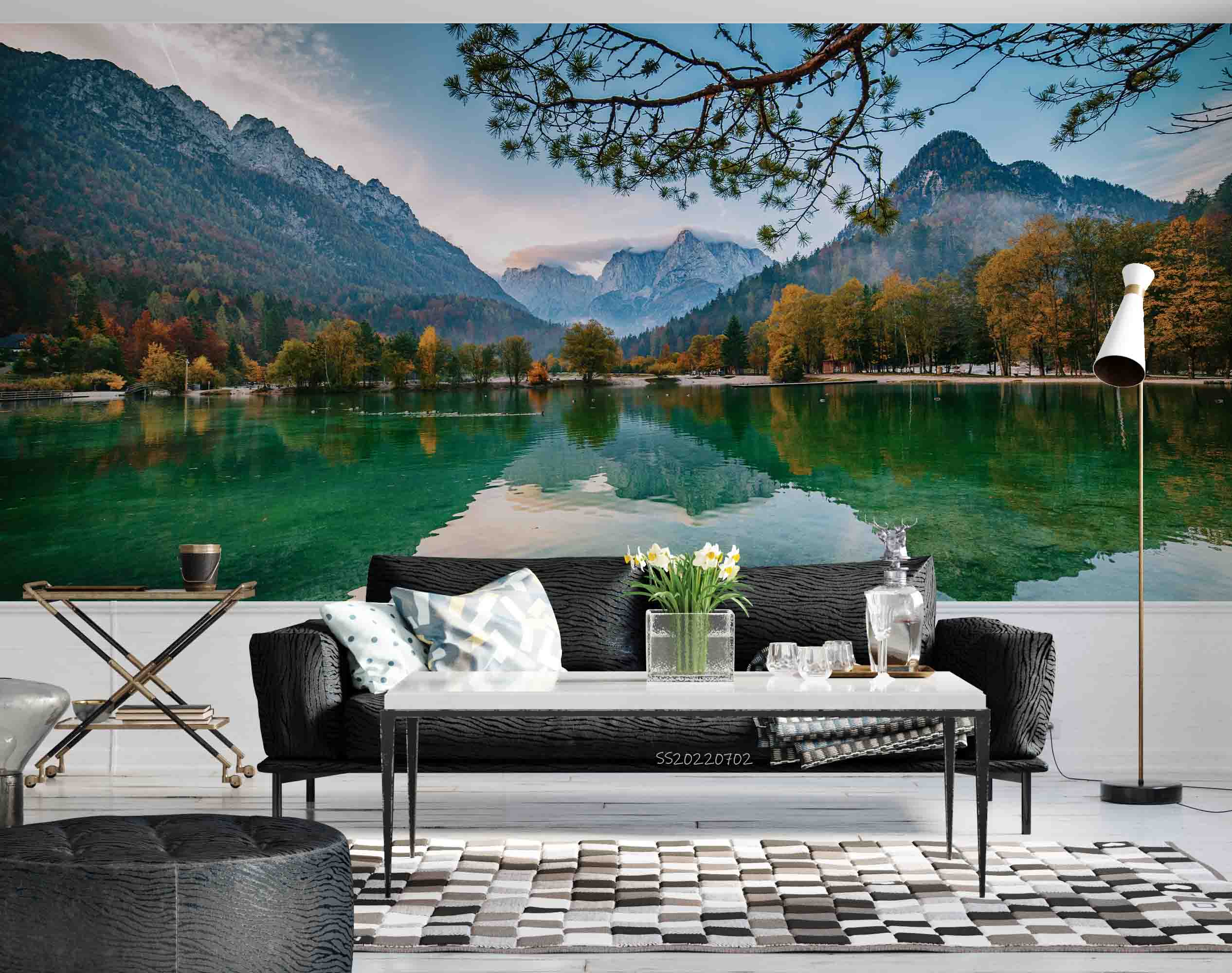 3D Jasna Lake Slovenia Wall Mural Wallpaper GD 5098- Jess Art Decoration