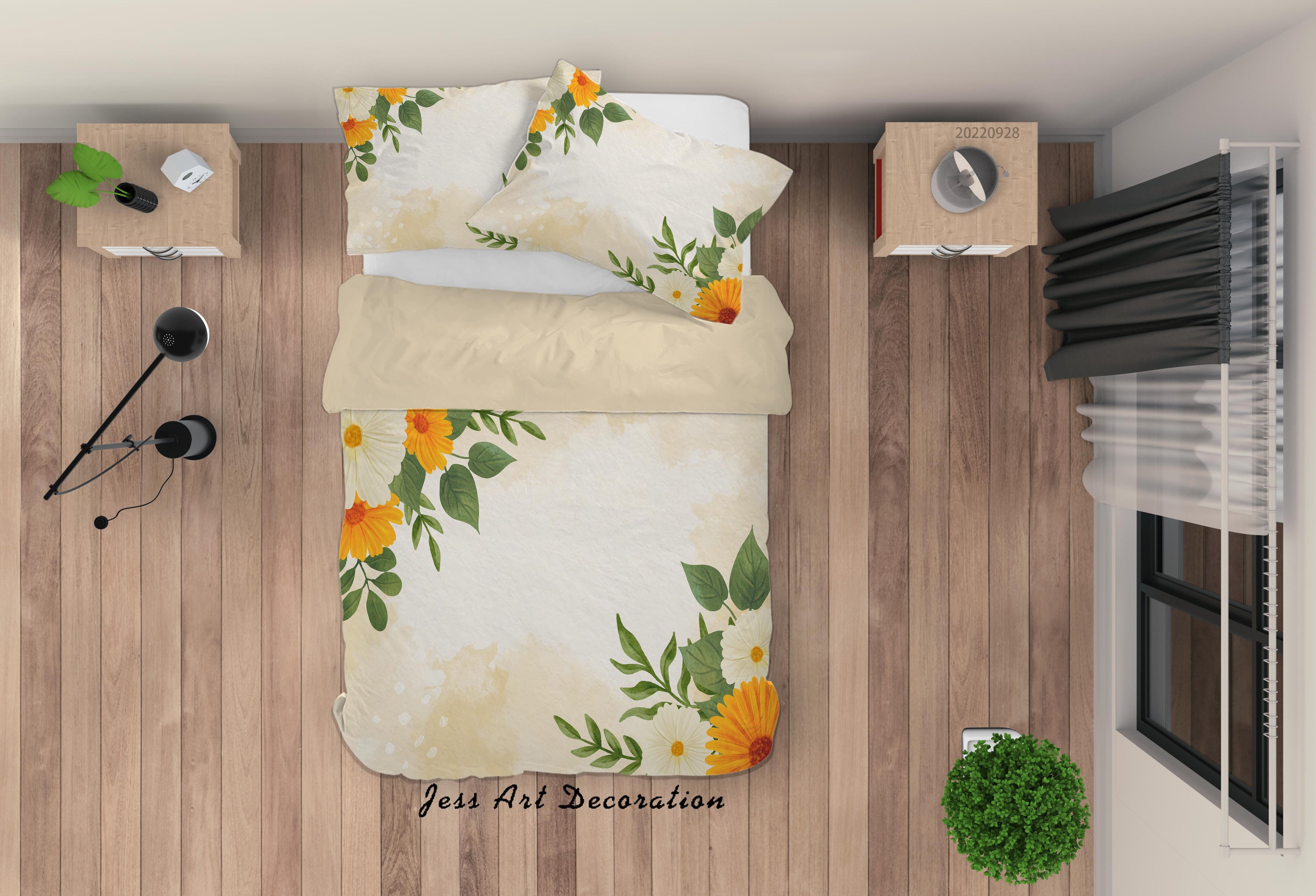 3D Floral Morning Glory Leaf Bird Butterfly Quilt Cover Set Bedding Set Duvet Cover Pillowcase 363