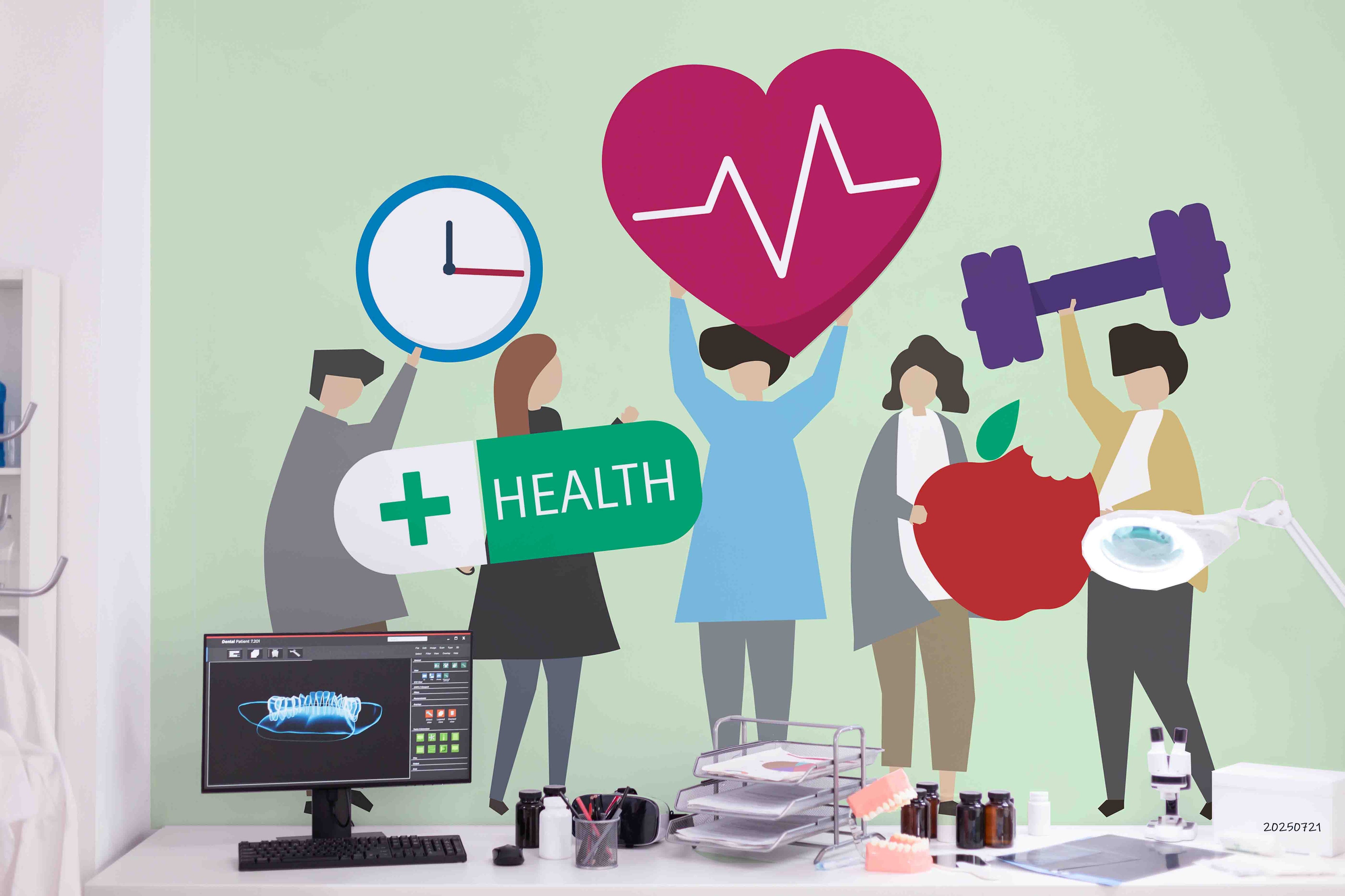 3D Clinic Hospital Rehabilitation Center Health Wall Mural Wallpaper JN 6