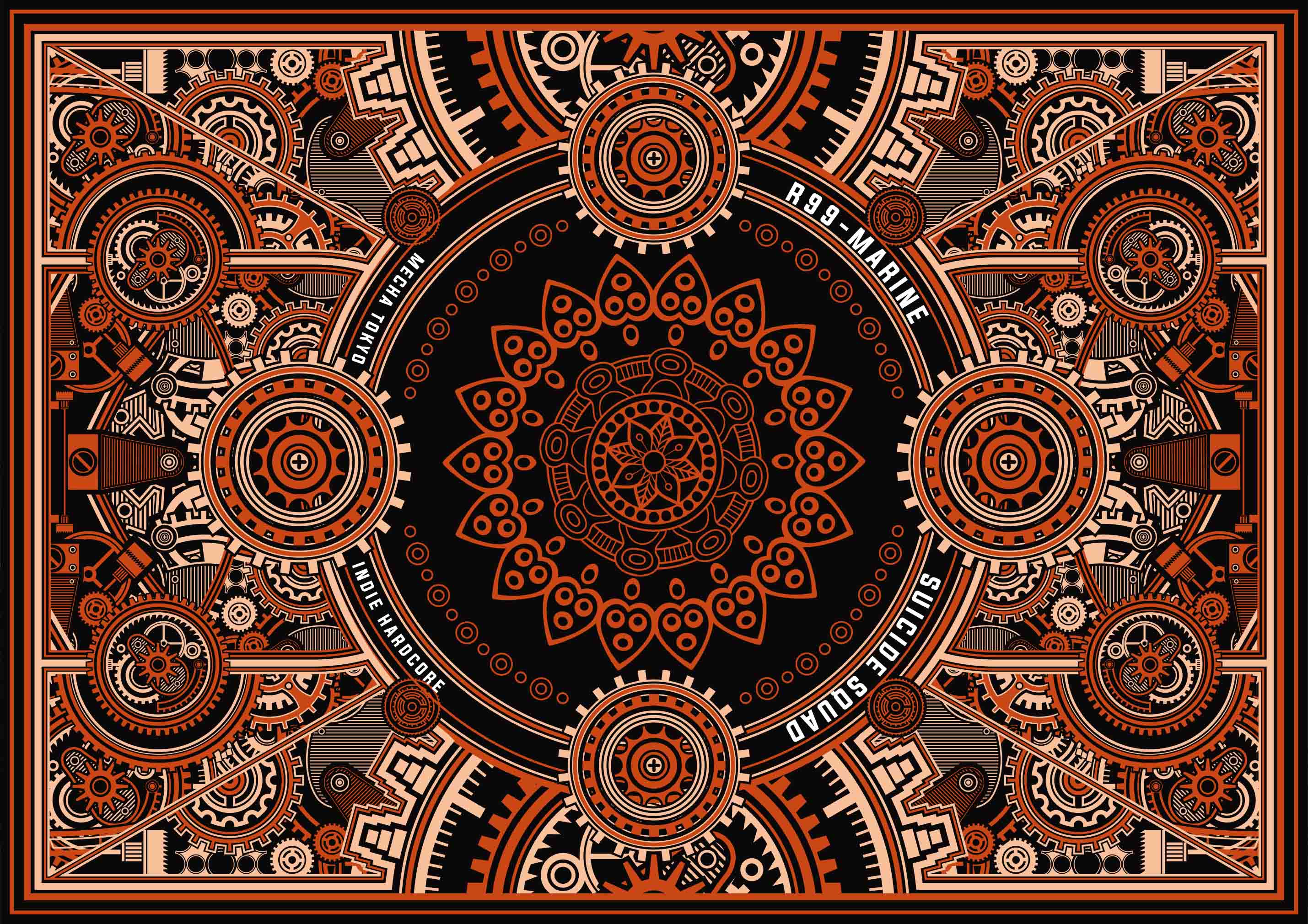 3D Mechanical Mandala Gear Pipe Steampunk Wallpaper Wall Mural Wall Decor Wall Art Wall Sticker Remoable Wallpaper