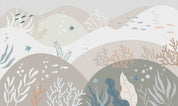 3D Ocean Coral Fish Spume Wall Mural Wallpaper YXL 373