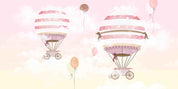 3D Hydrogen Balloon Balloon Cloud Sky Pink Wall Mural Wallpaper YXL 404