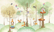 3D Play Centre Amusement Park Funfair Cartoon Animals Wall Mural Wallpaper 28