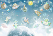3D Play Centre Amusement Park Funfair Carnie Cartoon Space Universe  Wall Mural Wallpaper 24
