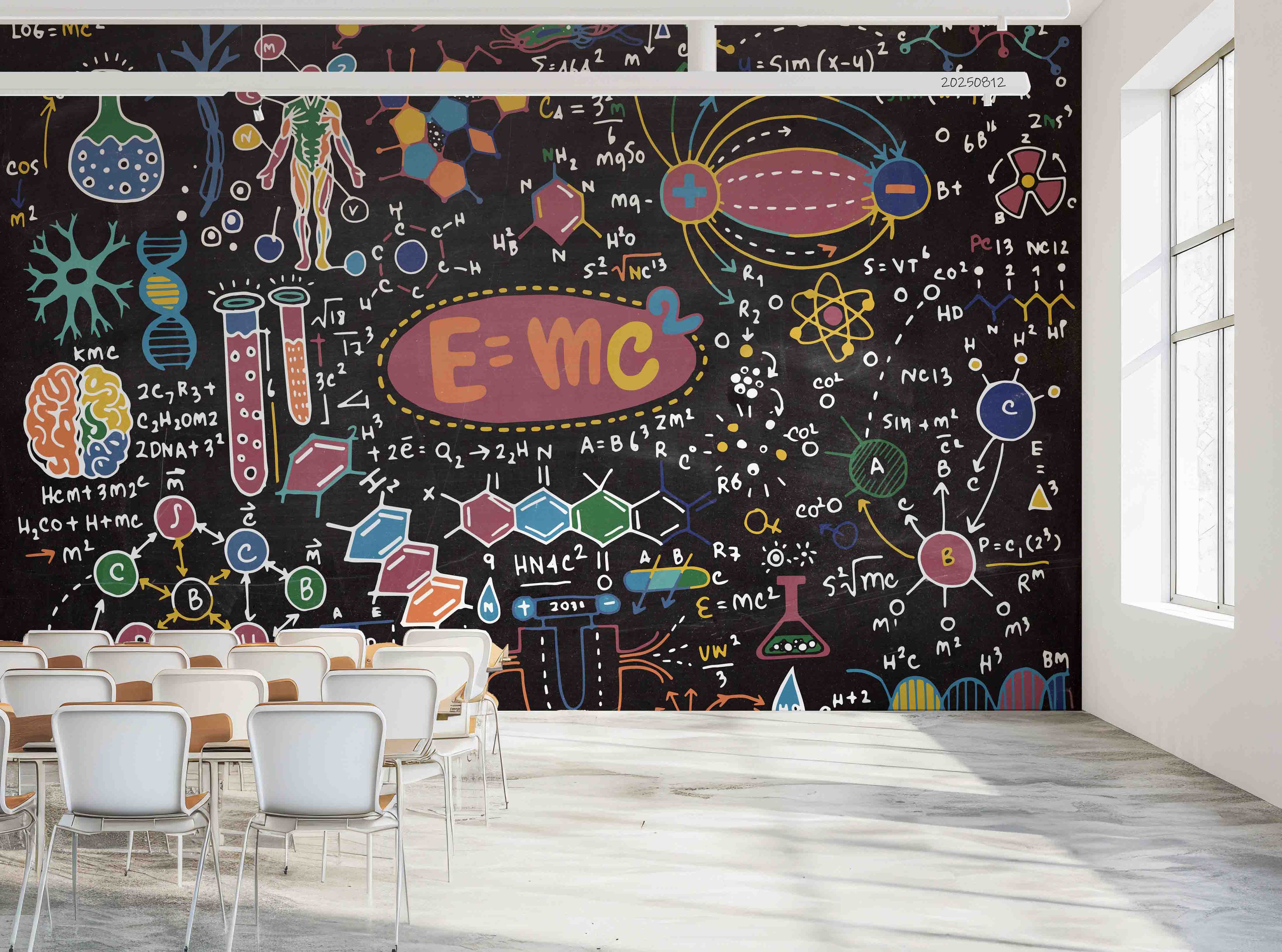 3D School STEM Science Lab Classroom Teaching Aid Chemistry Wall Mural Wallpaper 3