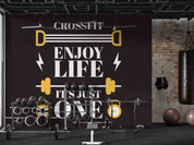 3D Letter Weightlifting Dumbbell Wall Mural Wallpaper YXL 2363