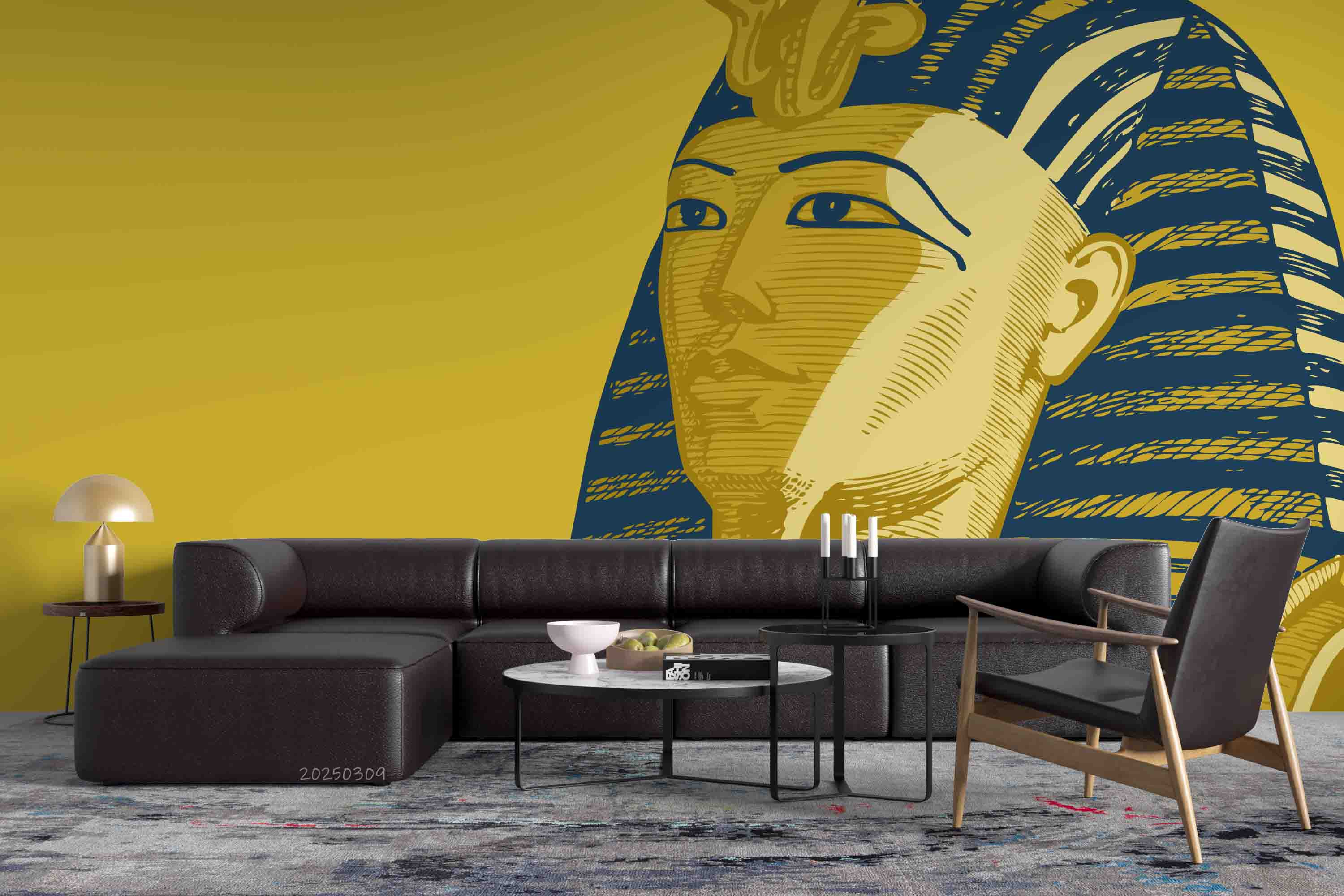 3D Egypt Gold Sphinx Wallpaper Wall Mural Wall Decor Wall Art Wall Sticker Remoable Wallpaper LQH