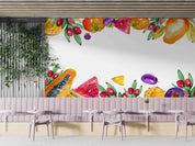 3D Colorful Fruit Illustration Watercolor Wall Mural Wallpaper GD 5283- Jess Art Decoration