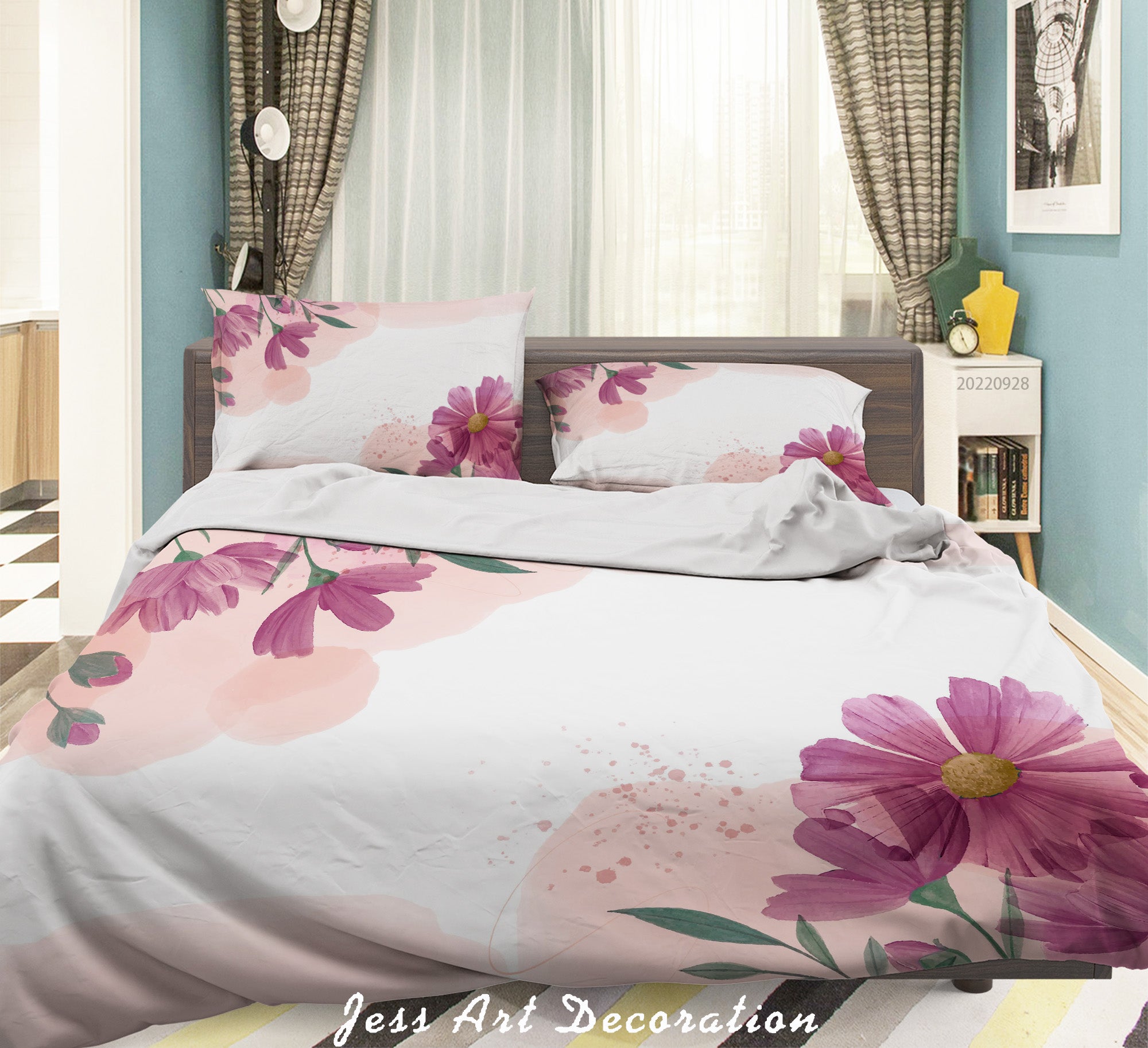 3D Floral Heronsbill Wave Point Quilt Cover Set Bedding Set Duvet Cover Pillowcase 304