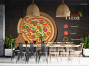 3D Restaurant Snack Bar Diner Fast Food Pizza Wall Mural Wallpaper 60