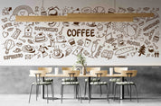 3D Restaurant Snack Bar Diner Fast Food Coffee Dessert Wall Mural Wallpaper 18