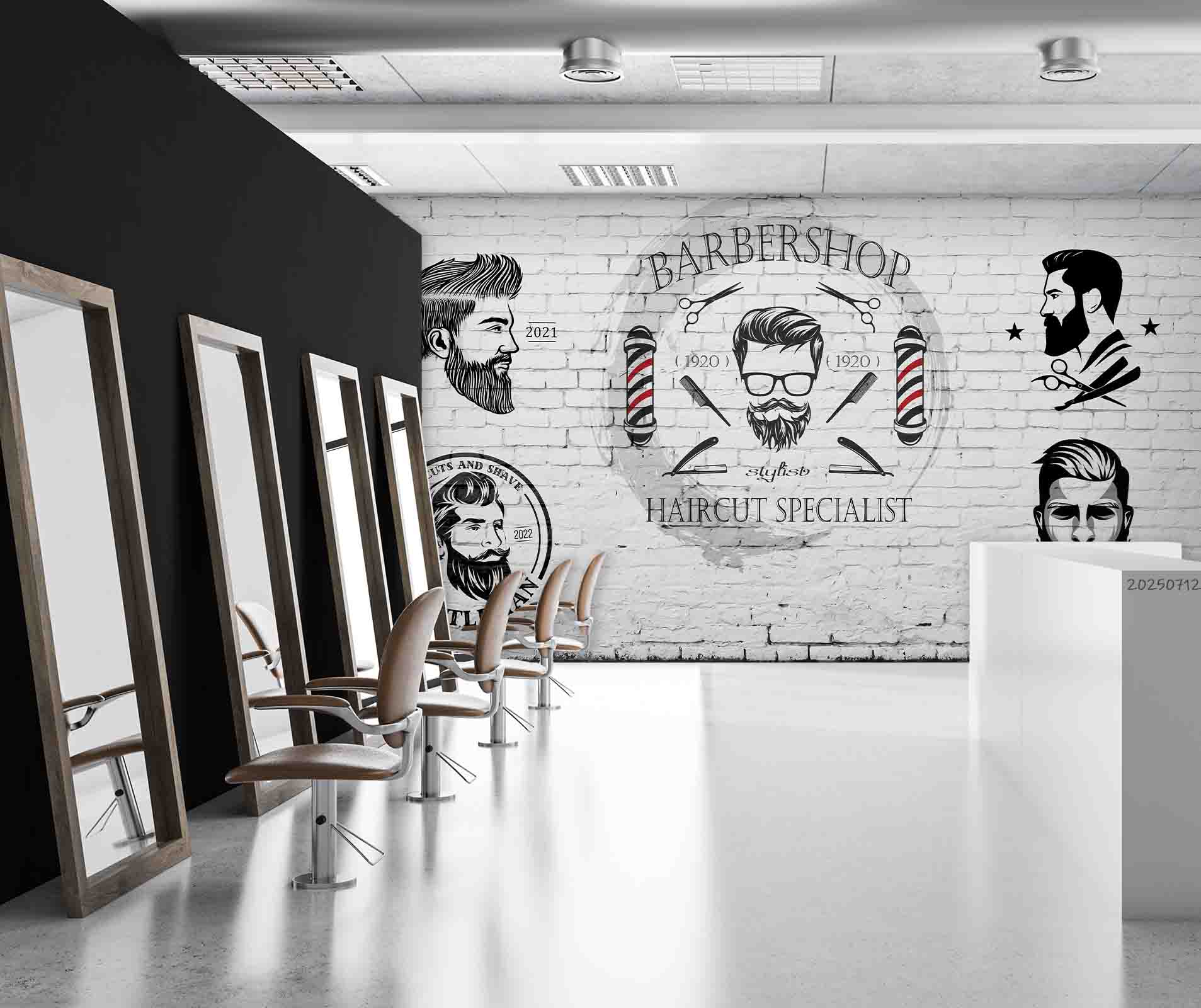 3D Salon Shop Beauty Salon Barber Shop Wall Mural Wallpaper 8