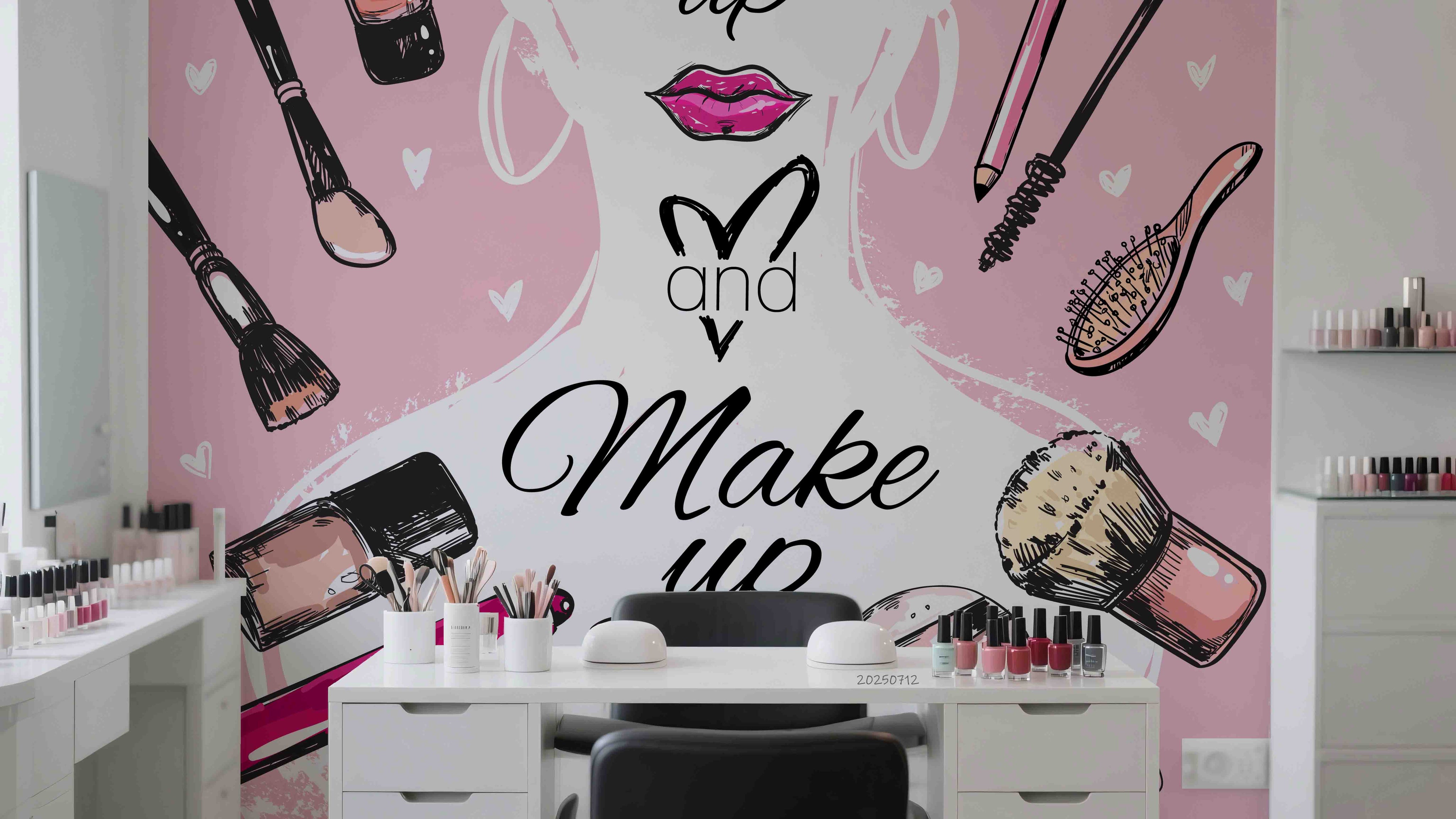 3D Salon Shop Beauty Salon Manicure Set Manicure Tools Wall Mural Wallpaper 28