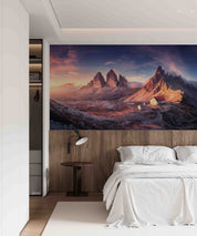 3D Hotel Inn Motel Hostel Resort Manor Scenery Mountains Wall Mural Wallpaper 29