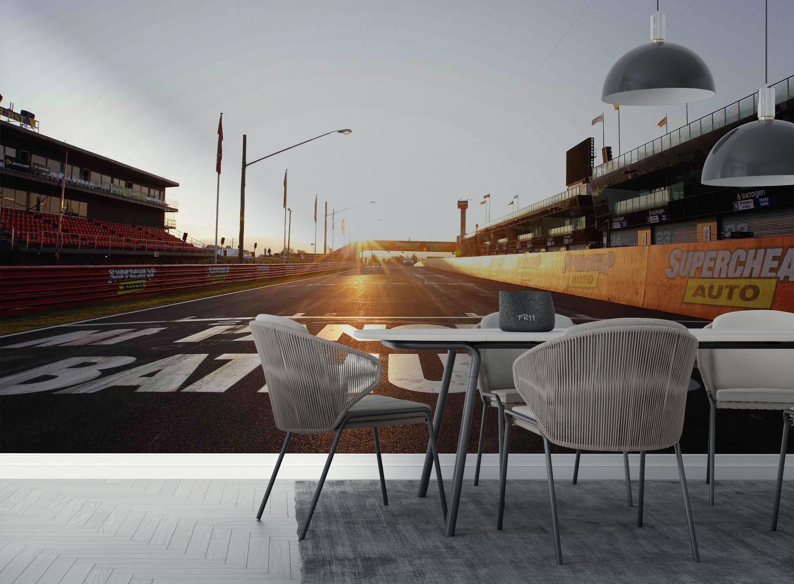 Track Starting Sunset View Sports Wallpaper sports & entertainment wall mural for games room or entertainment space - view 4