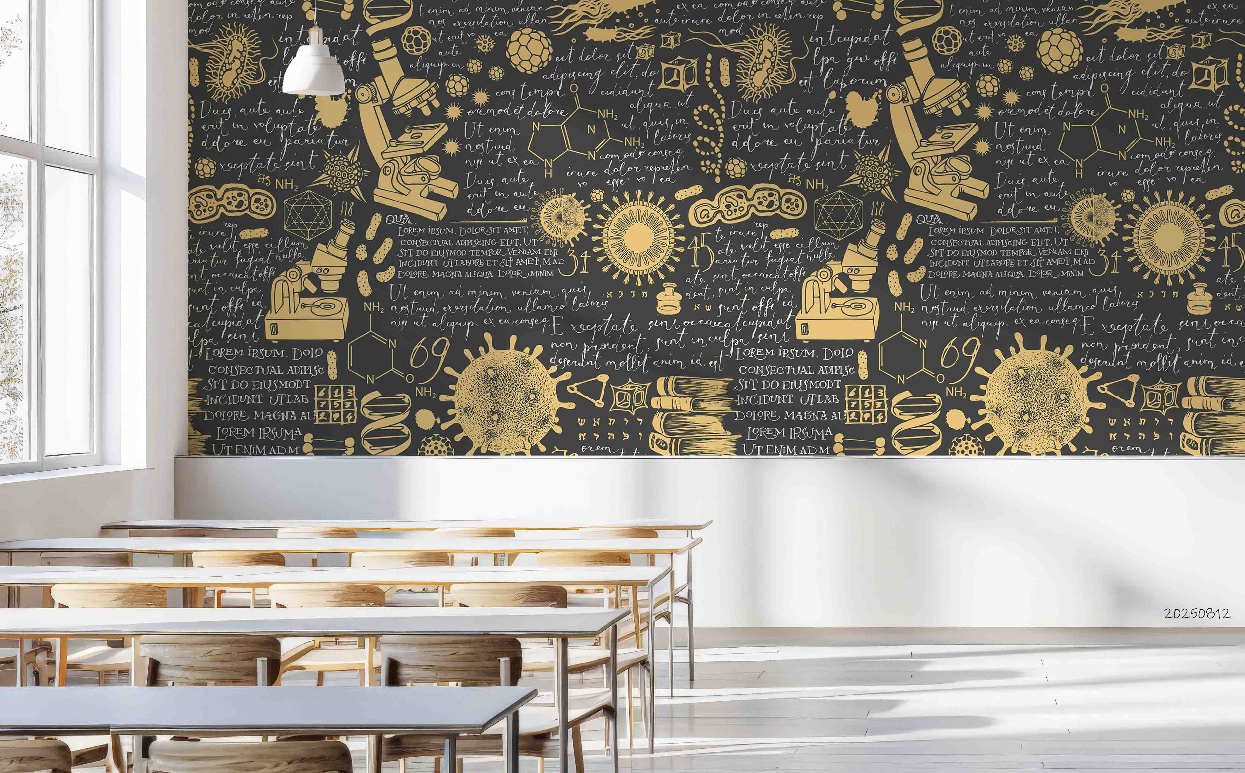 3D School STEM Science Lab Classroom Teaching Aid Biology Wall Mural Wallpaper 11