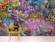 3D Abstract Art Graffiti Colorful Wall Mural Wallpaper GD 4435- Jess Art Decoration