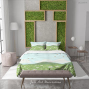 3D Floral Mountain Grassland Small Daisy Bird Cloud Quilt Cover Set Bedding Set Duvet Cover Pillowcase 175
