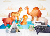 3D Cartoon Camel Tiger Kids Wallpaper Wall Mural Wall Decor Wall Art Wall Sticker Remoable Wallpaper