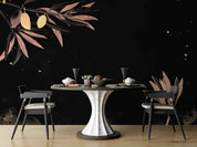3D Leaves Texture Dark Background Wallpaper Wall Mural Wall Decor Wall Art Wall Sticker Remoable Wallpaper