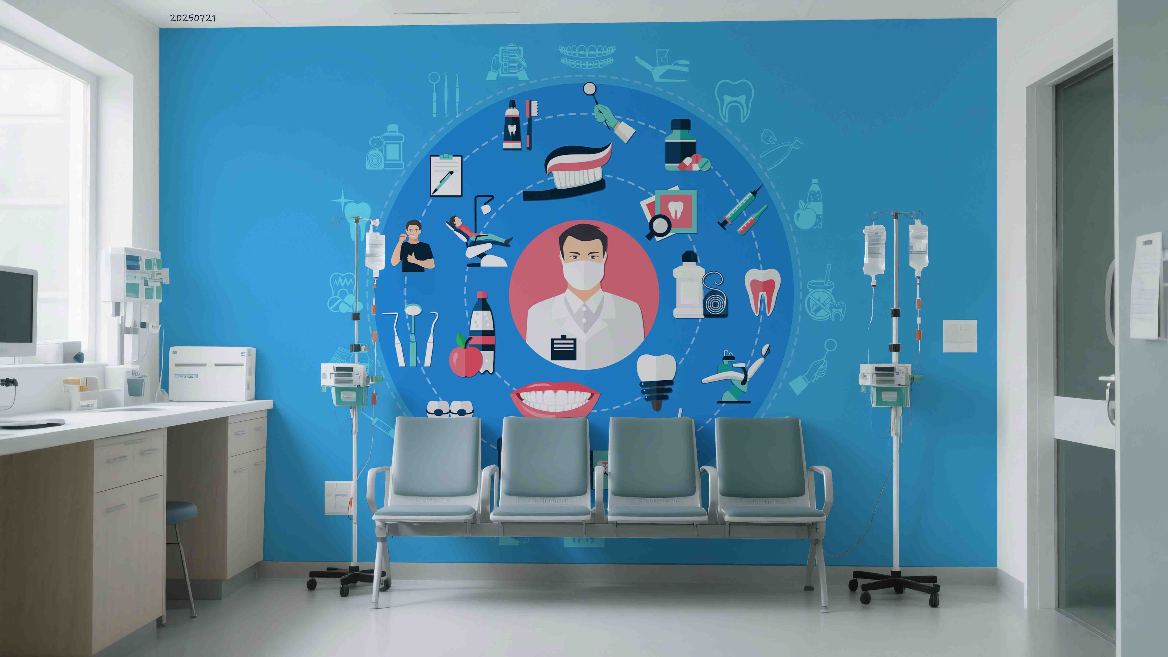 3D Clinic Hospital Rehabilitation Center Medical Healthcare Dentistry Stomatology Wall Mural Wallpaper 42