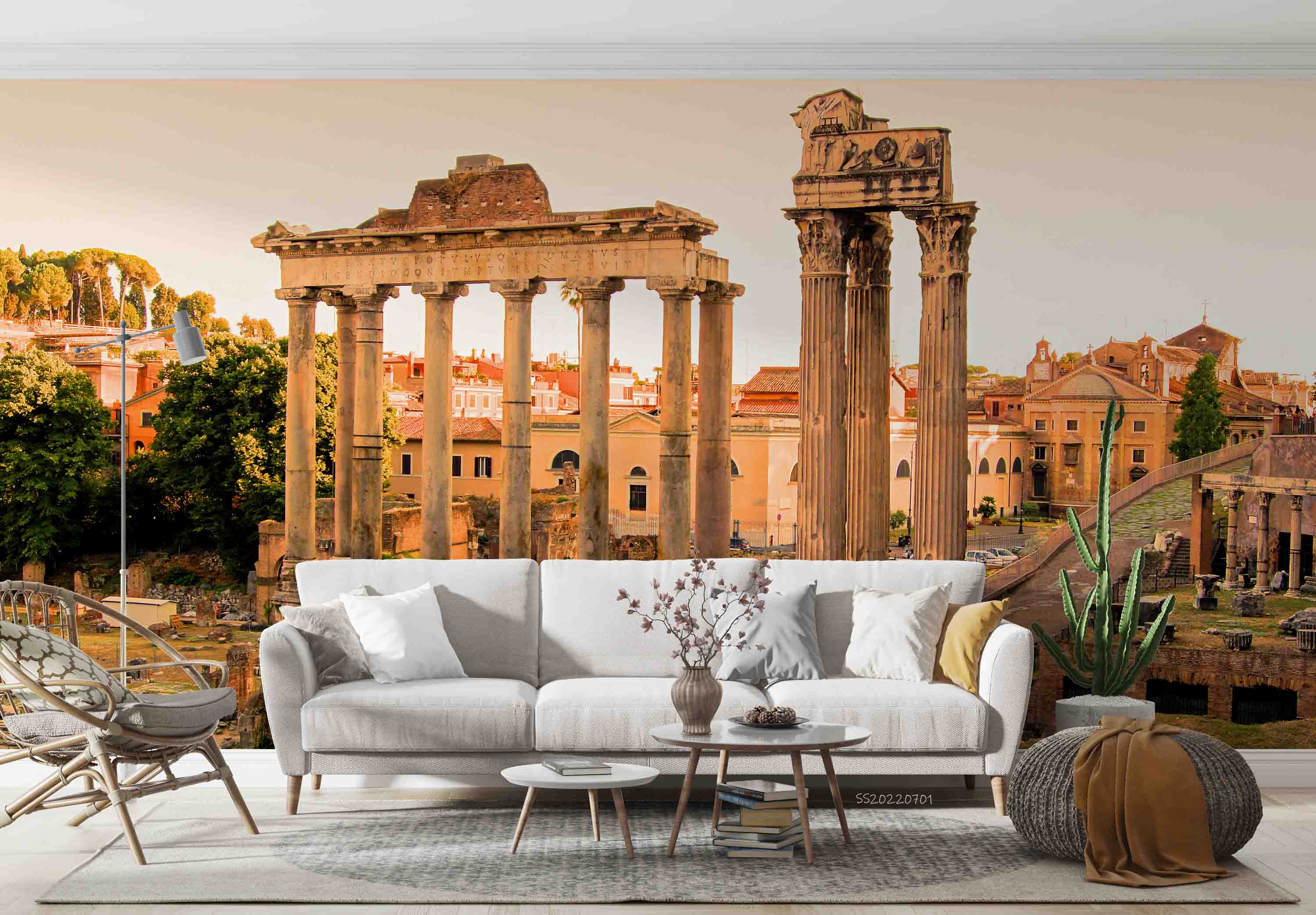 3D Roman Forum Sunset Rome Italy Wall Mural Wallpaper GD 5054- Jess Art Decoration