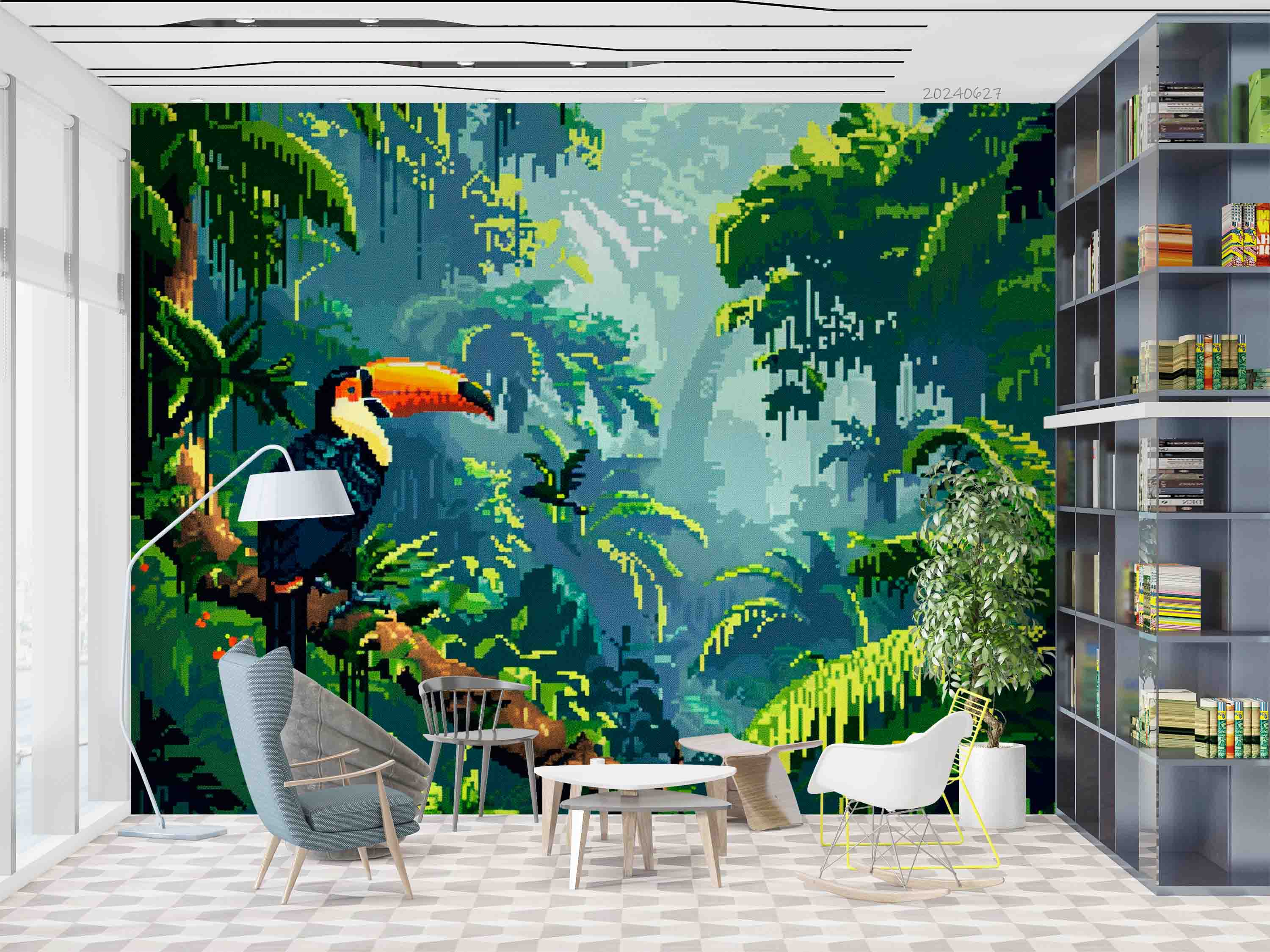 3D Forest Tree Crow Leaf Trunk Wall Mural Wallpaper YXL 723