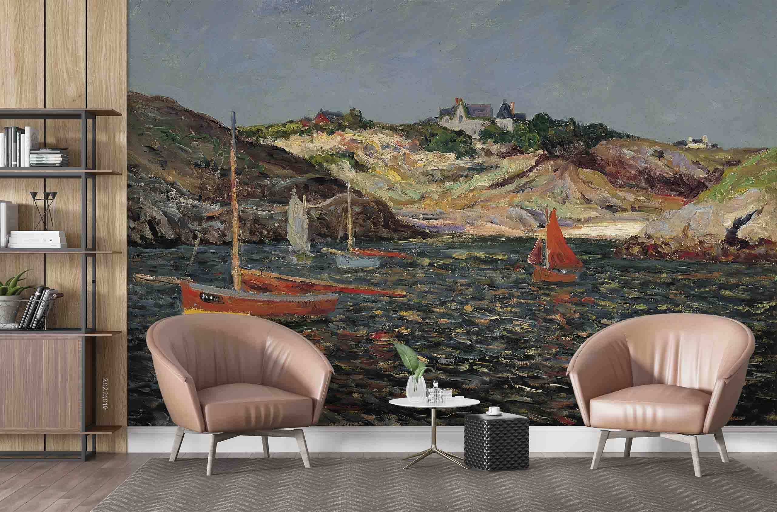 3D Oil Painting Sea Coast Landscape Wall Mural Wallpaper GD 2957- Jess Art Decoration