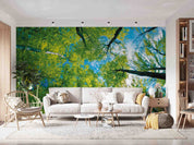 3D Summer Green Tree Sky Wall Mural Wallpaper GD 4471- Jess Art Decoration