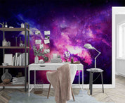 3D Starry Sky Graffiti Cloud Star Purple Wall Mural Wallpaper YXL 38- Jess Art Decoration
