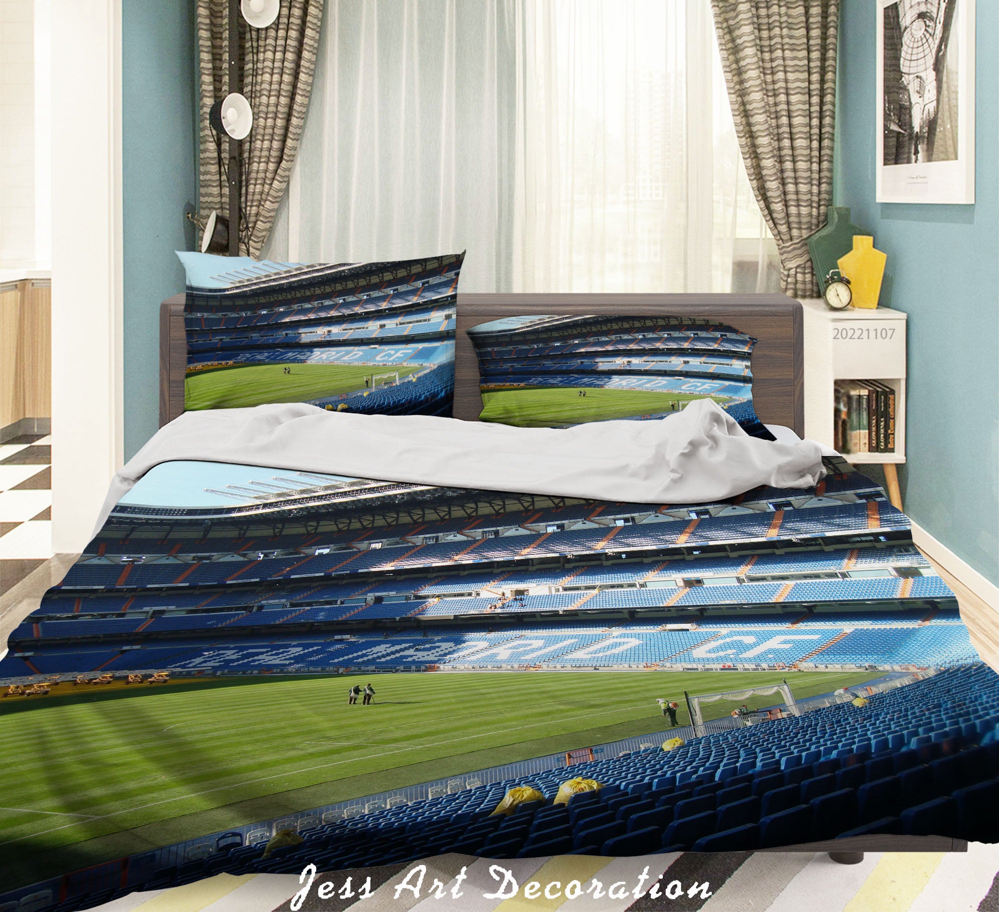 3D Real Madrid Spectator Seats Quilt Cover Set Bedding Set Duvet Cover Pillowcase 832