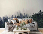 3D Scenery Forest Tree Fog Wall Mural Wallpaper YXL 23- Jess Art Decoration