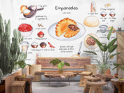 3D Empanadas Recipe Wall Mural Wallpaper GD 5275- Jess Art Decoration
