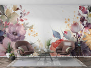 3D Floral Leaf Wave Point Rose Wall Mural Wallpaper YXL 3128
