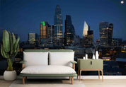 3D Night City Architecture View Wall Mural Wallpaper GD 4748- Jess Art Decoration
