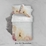3D Floral Carnation Quilt Cover Set Bedding Set Duvet Cover Pillowcase 213