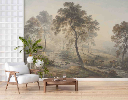 3D Vintage Grassland Stone vintage pastoral landscape wall mural wallpaper for living room