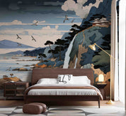 3D Ancient Japanese Landscape Oil Painting Wallpaper Wall Mural Wall Decor Wall Art Wall Sticker Remoable Wallpaper 9
