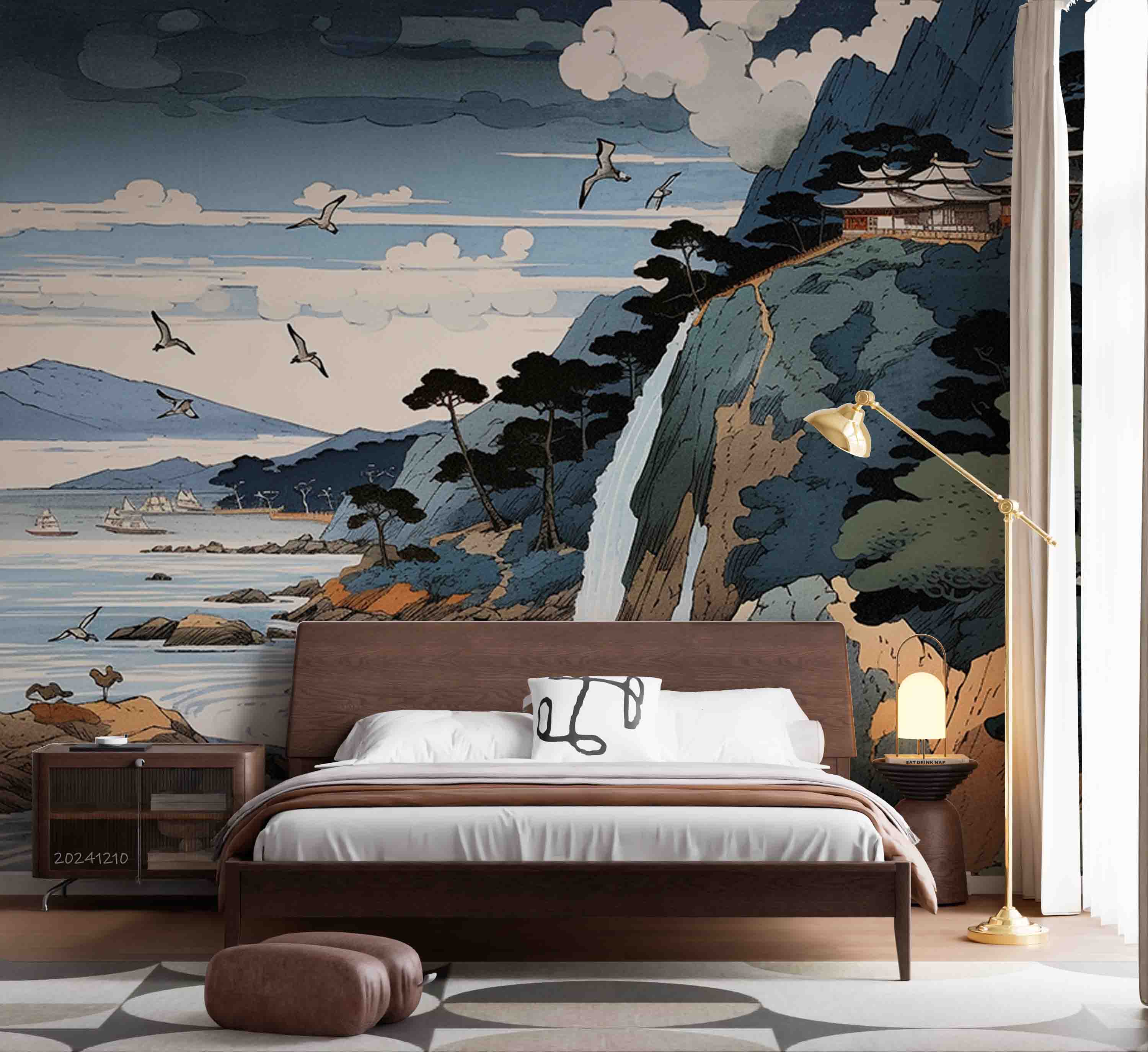 3D Ancient Japanese Landscape Oil Painting Wallpaper Wall Mural Wall Decor Wall Art Wall Sticker Remoable Wallpaper 9
