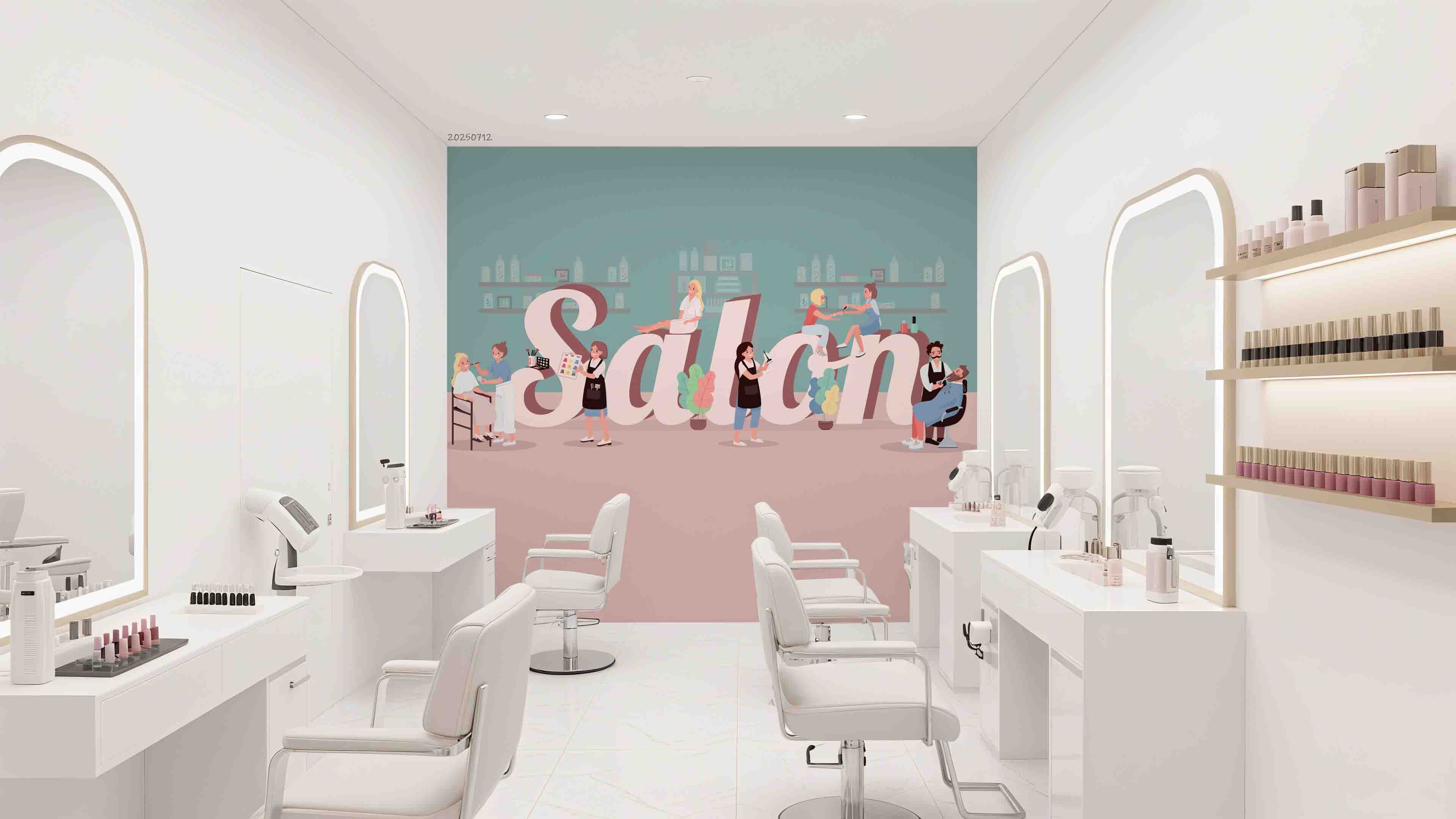 3D Salon Shop Beauty Salon Barber Shop Manicure Set Wall Mural Wallpaper 19