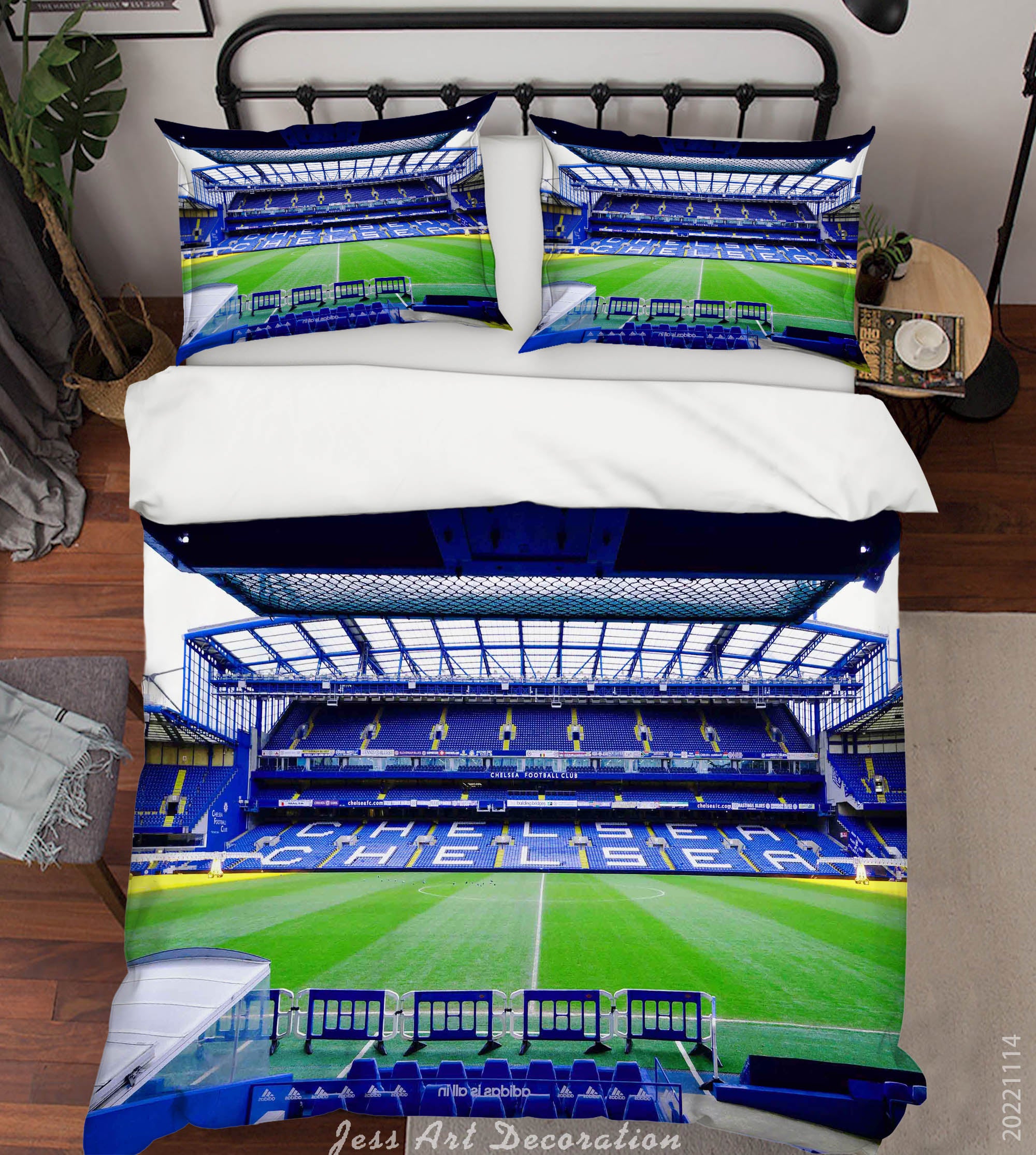 3D Chelsea Football Club Spectator Seats Quilt Cover Set Bedding Set Duvet Cover Pillowcase 935