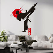 Martial Arts Karate Silhouette Character Illustration Gym Wallpaper gym & fitness wall mural for gym, fitness studio or train