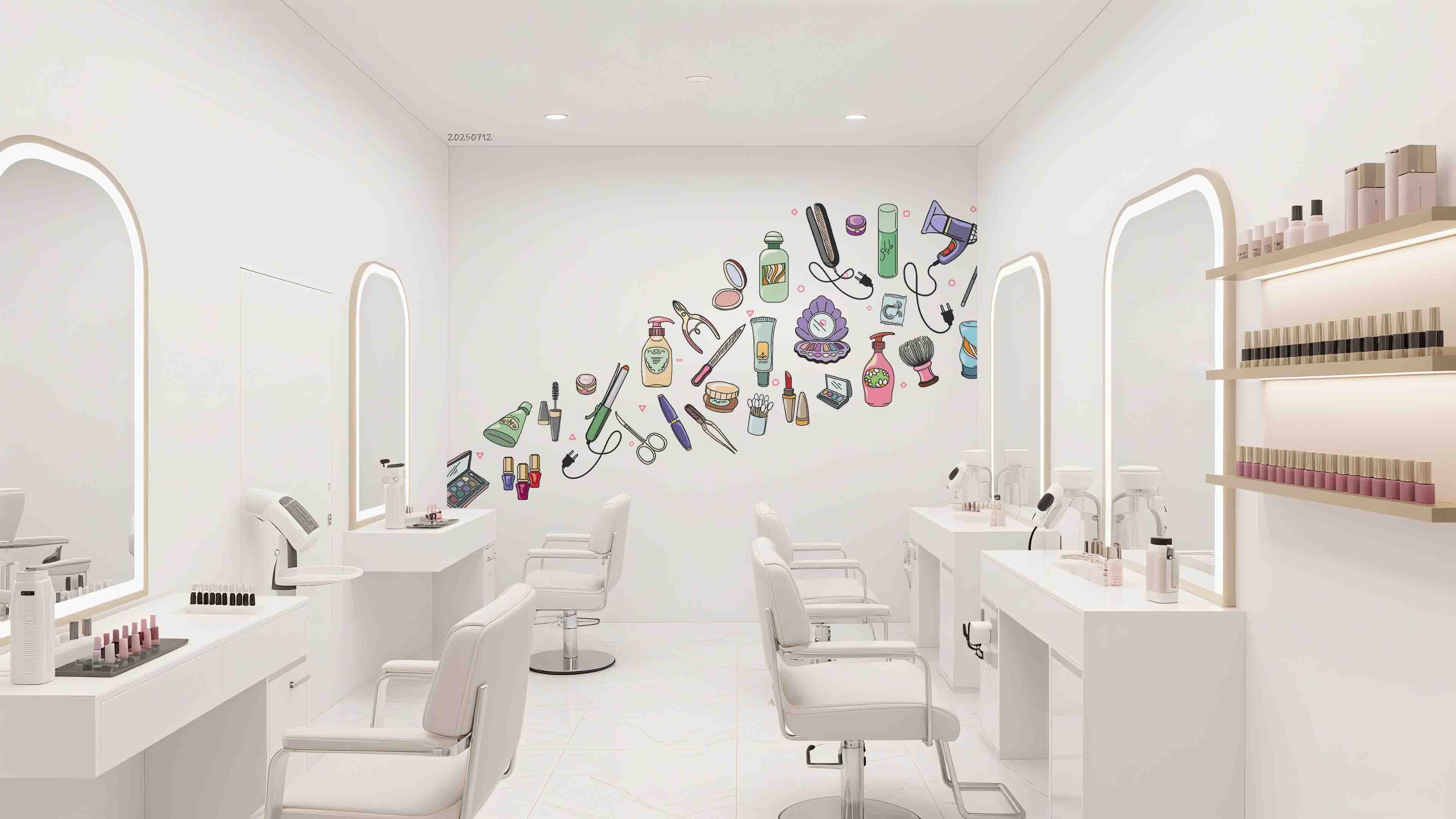 3D Salon Shop Beauty Salon Manicure Set Manicure Tools Wall Mural Wallpaper 36