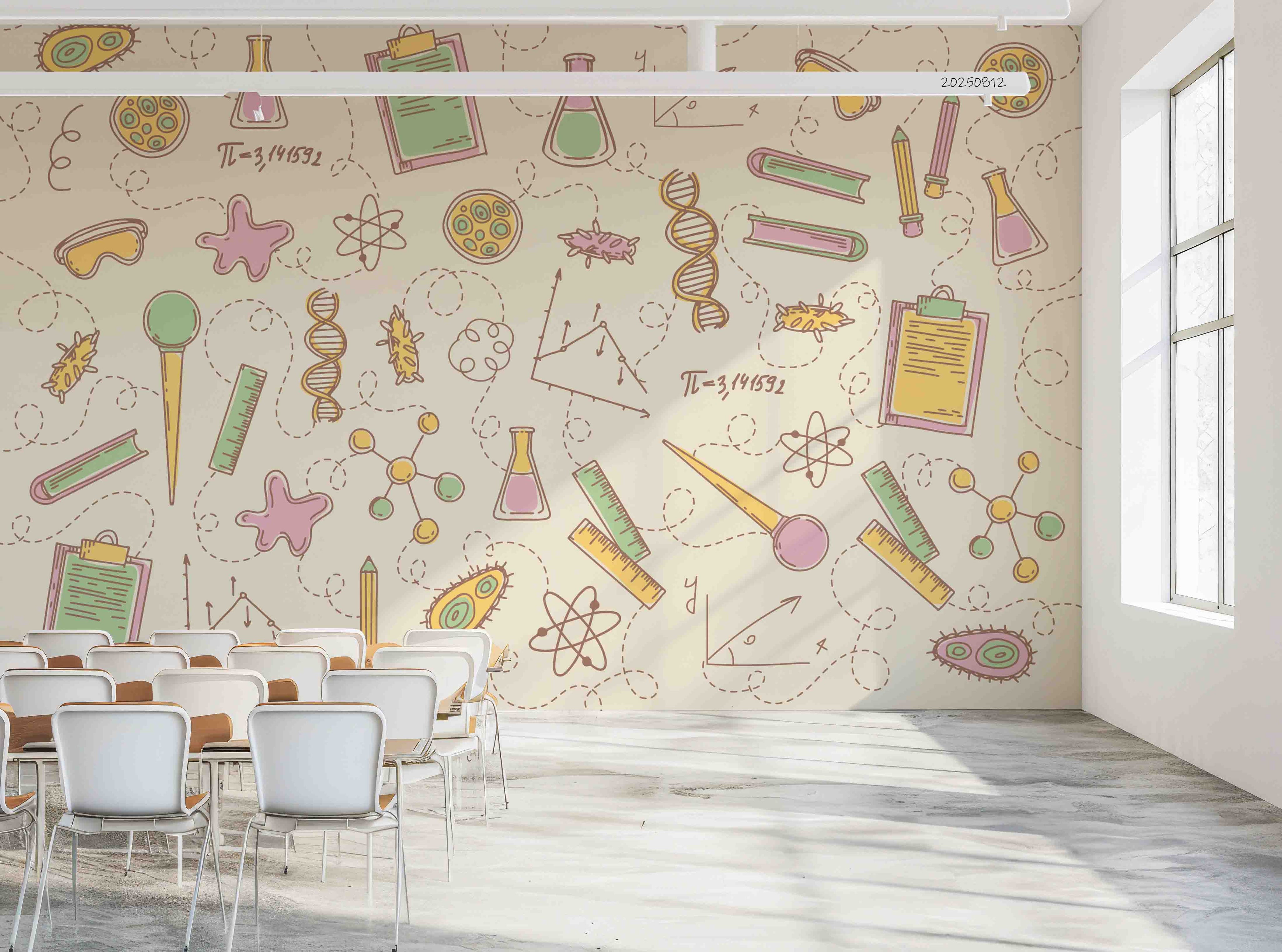 3D School STEM Science Lab Classroom Teaching Aid Chemistry Wall Mural Wallpaper 36