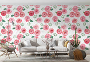 3D Watercolor Rose Leaf Pattern Wall Mural Wallpaper GD 5197- Jess Art Decoration