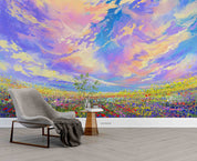 3D Flower Nursery Cloud Sky Sunlight Wall Mural Wallpaper YXL 98