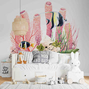 3D Animal Coral Sea Fish Sea Turtle Wall Mural Wallpaper YXL 09