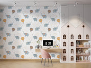 3D Cute Elephant Hot Air Balloon Wall Mural Wallpaper GD 4004- Jess Art Decoration