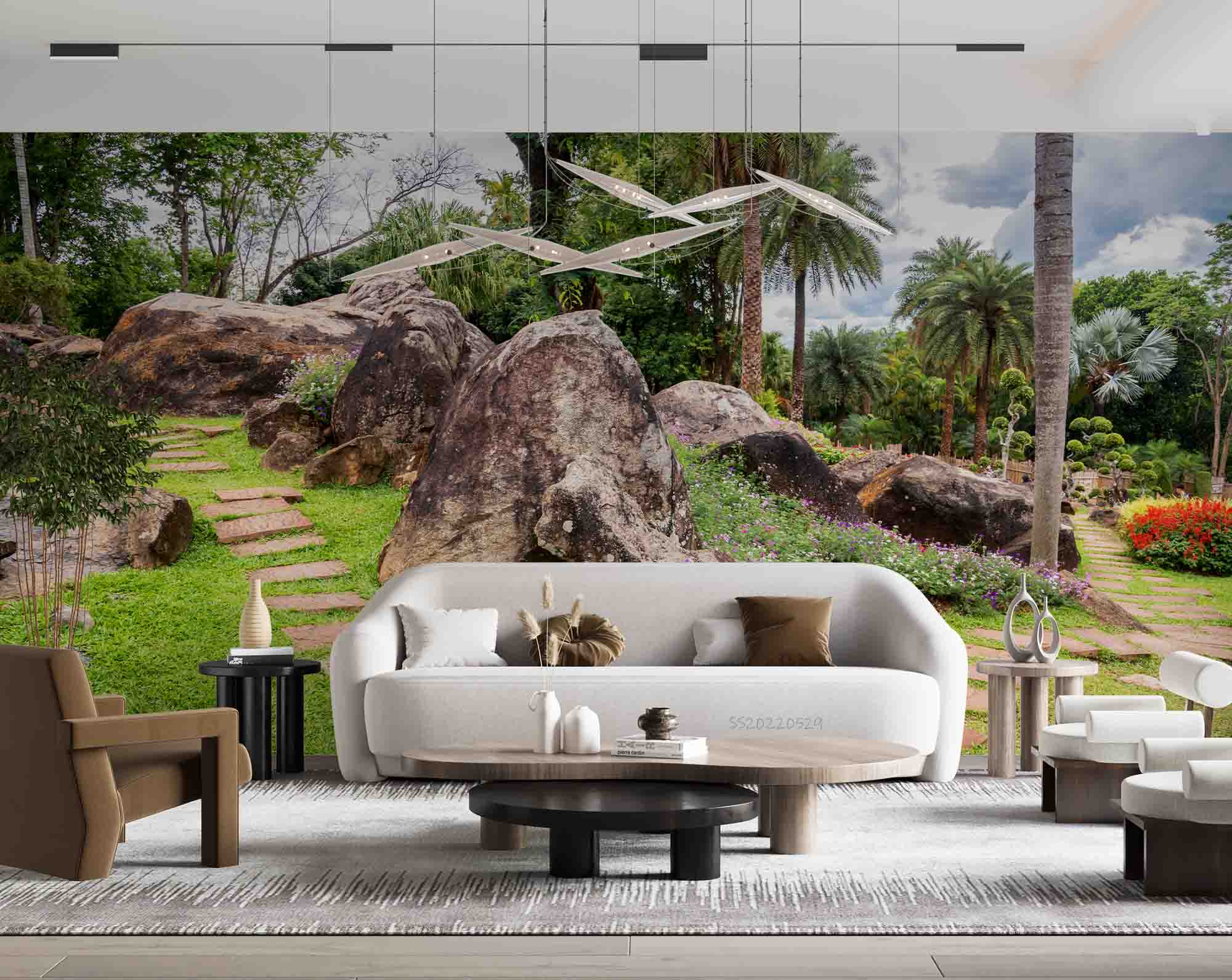 3D Beautiful Garden Rock Stone Path Gardening Wall Mural Wallpaper GD 4382- Jess Art Decoration