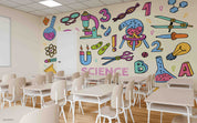 3D School STEM Science Lab Classroom Teaching Aid Wall Mural Wallpaper 44